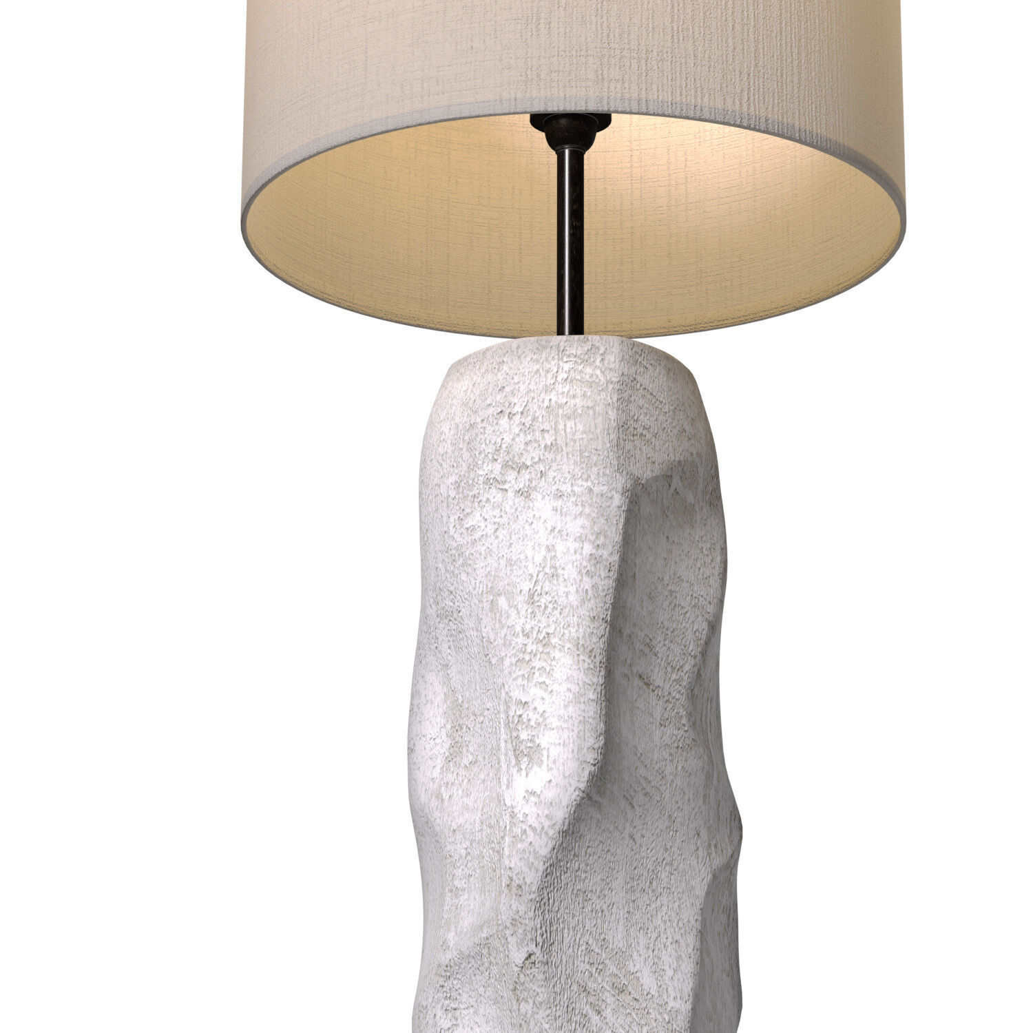 Stone Wabi-Sabi Sculptural Design Japane style Modern Floor Lamp 3D model_3