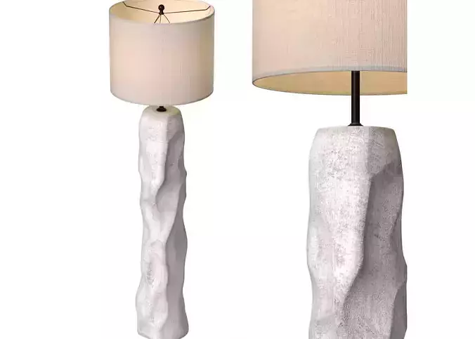 Stone Wabi-Sabi Sculptural Design Japane style Modern Floor Lamp