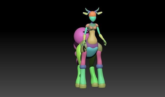 Stylized Female Centaur Base Mesh  3D model