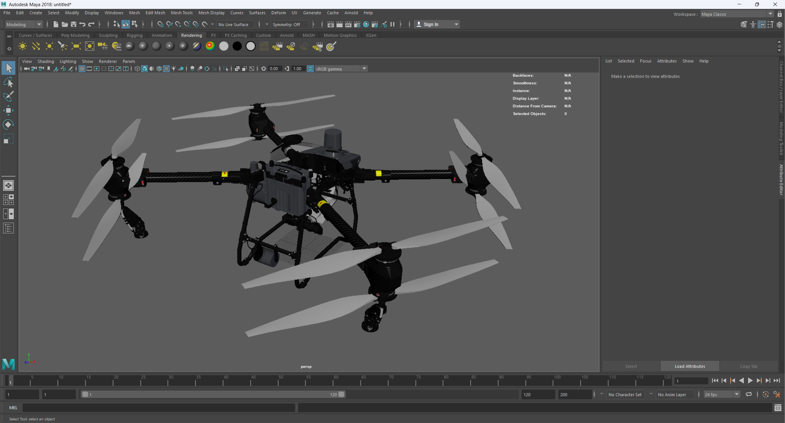 DJI Agras T50 Drone 3D model_10