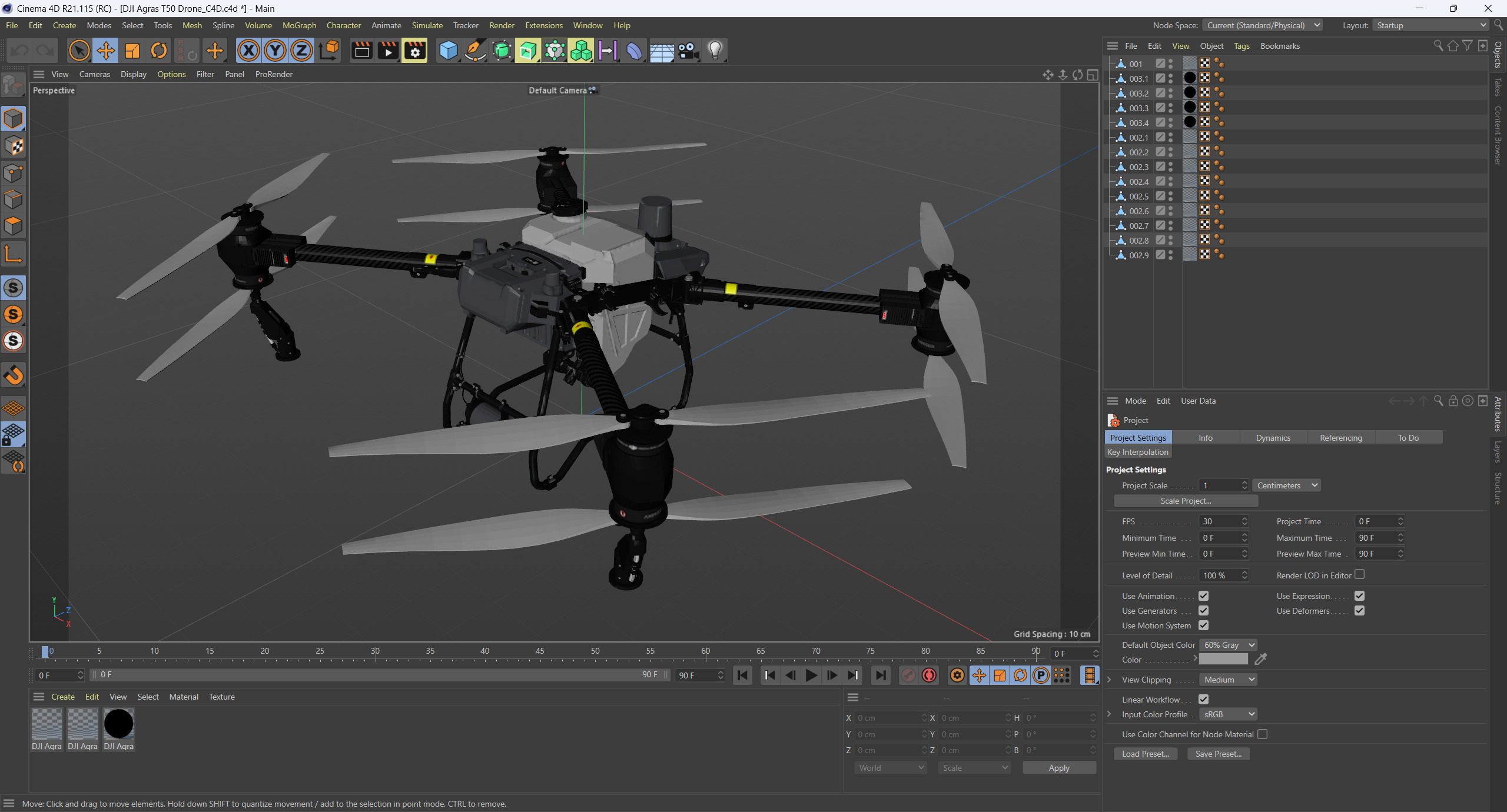 DJI Agras T50 Drone 3D model_11