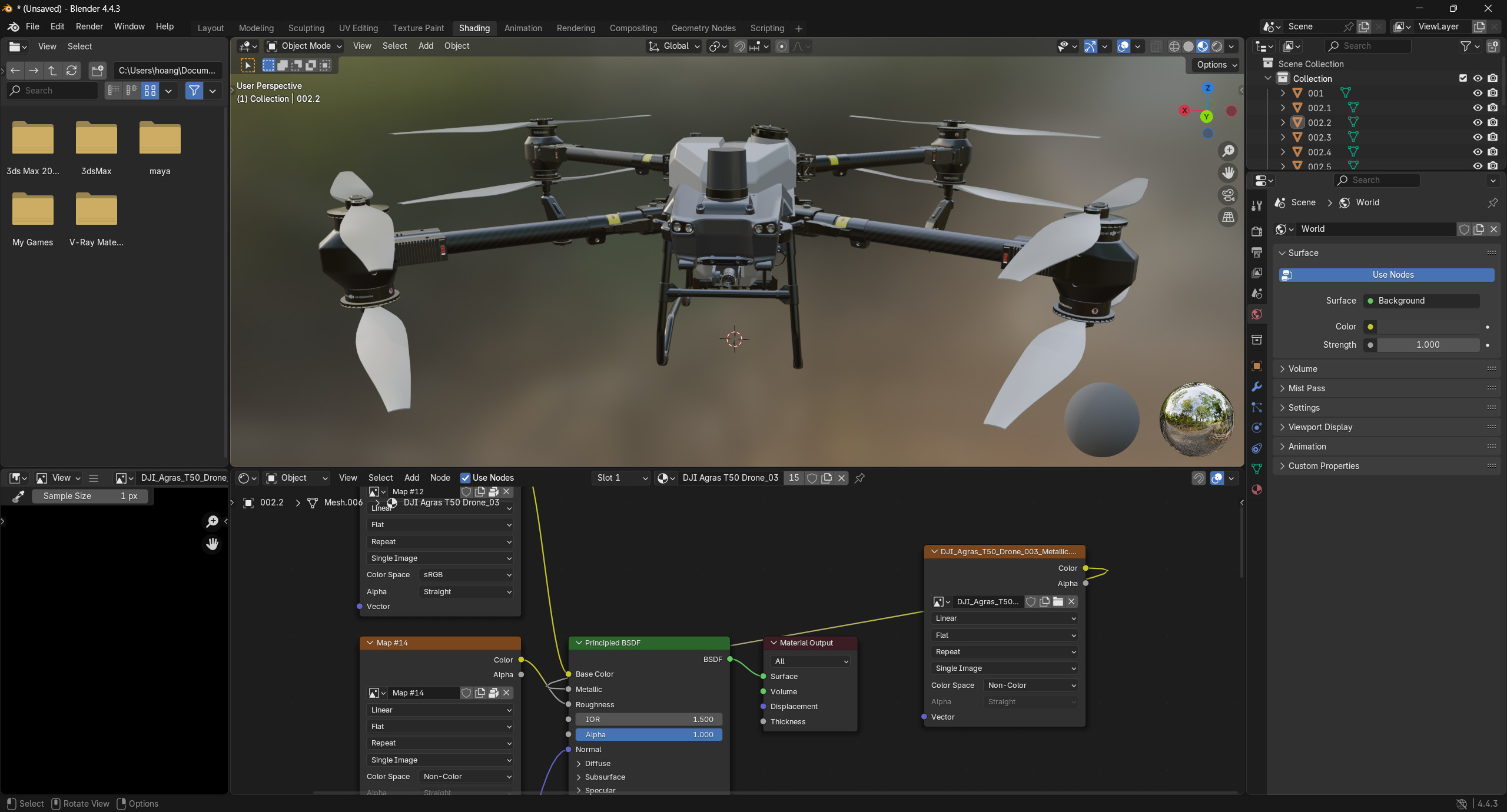 DJI Agras T50 Drone 3D model_9
