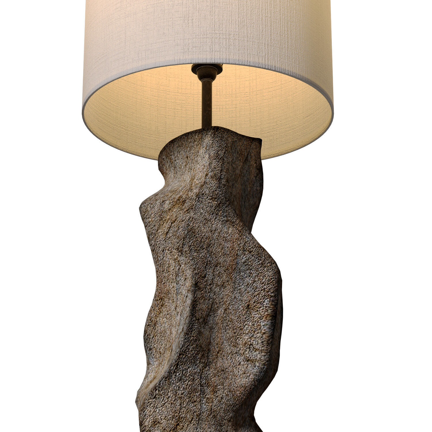 Stone plaster Wabi-Sabi Sculptural Scandinavian Floor Lamp 3D model_1