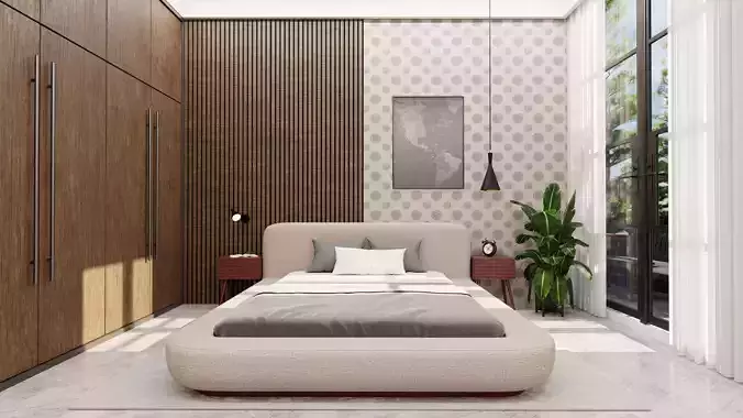 Cozy Bedroom interior scene