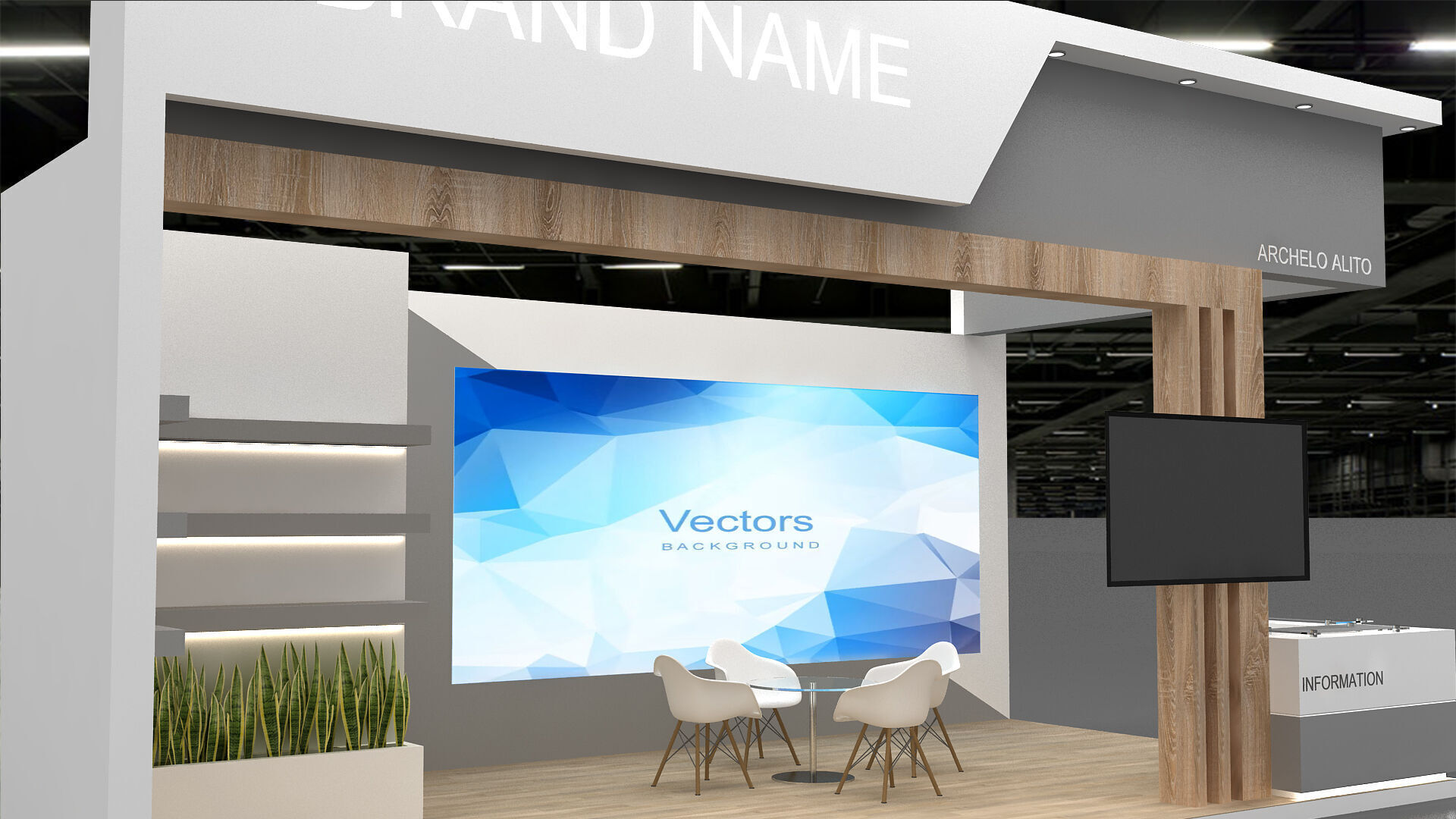 3d exhibition stand 3D model_2