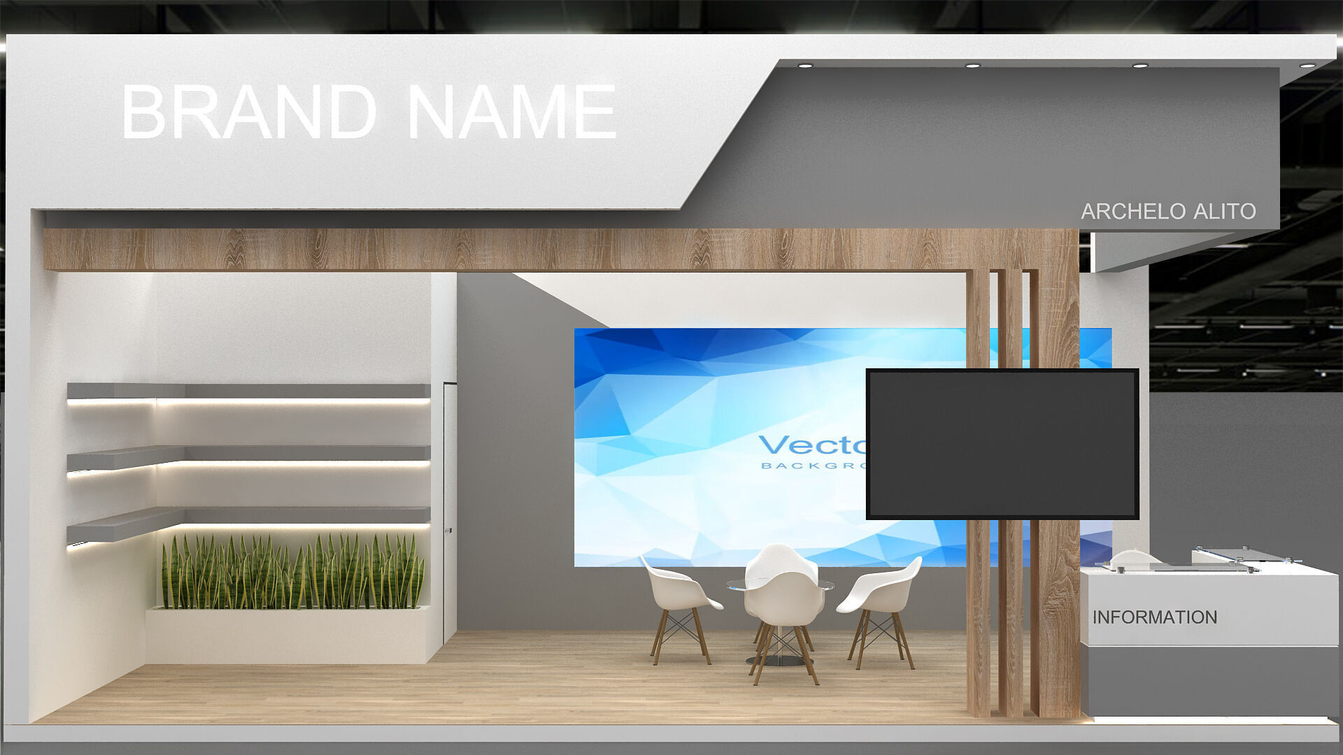 3d exhibition stand 3D model_1