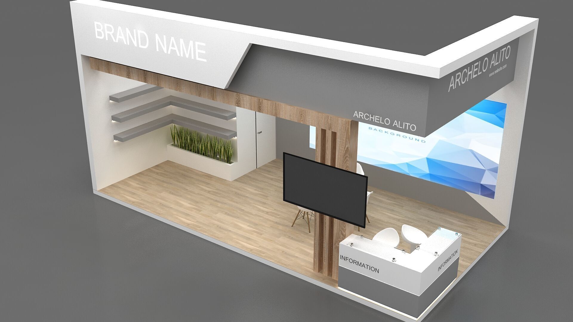 3d exhibition stand 3D model_4