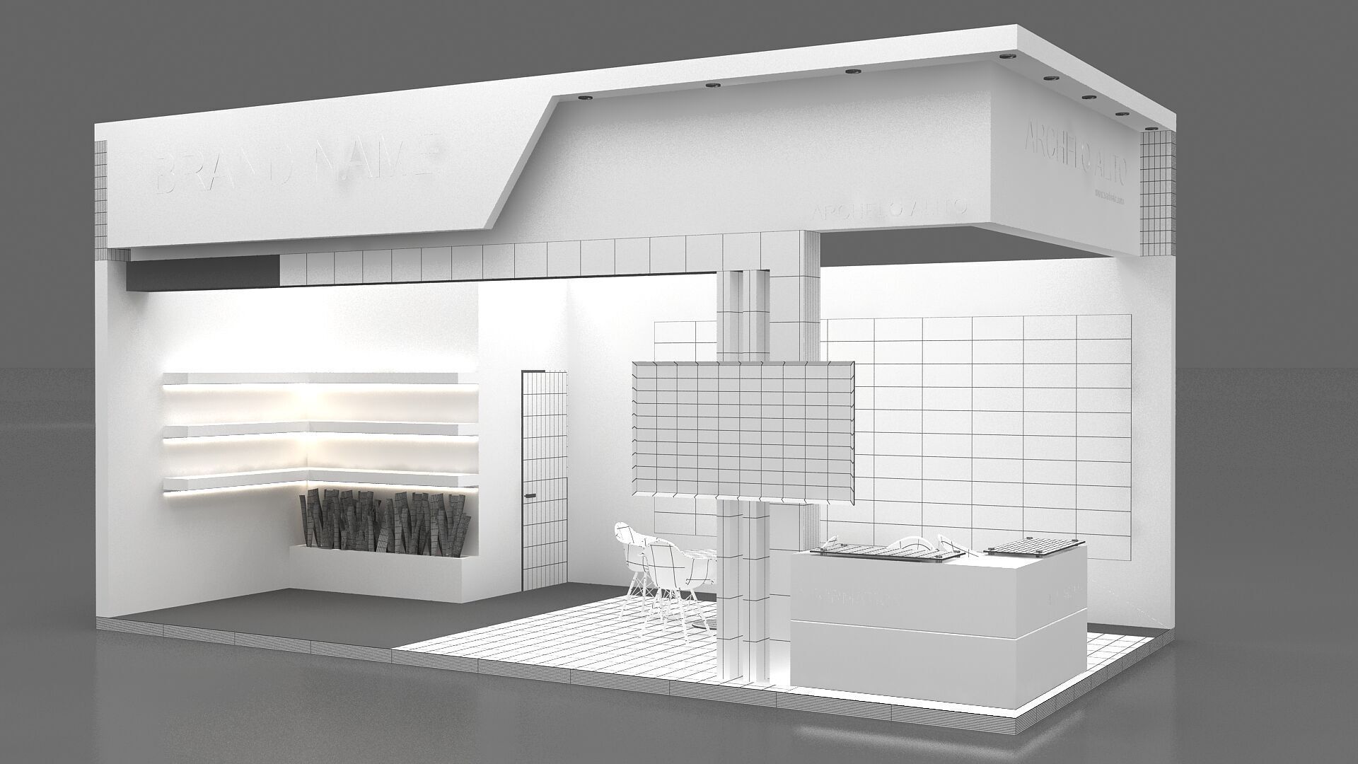 3d exhibition stand 3D model_6