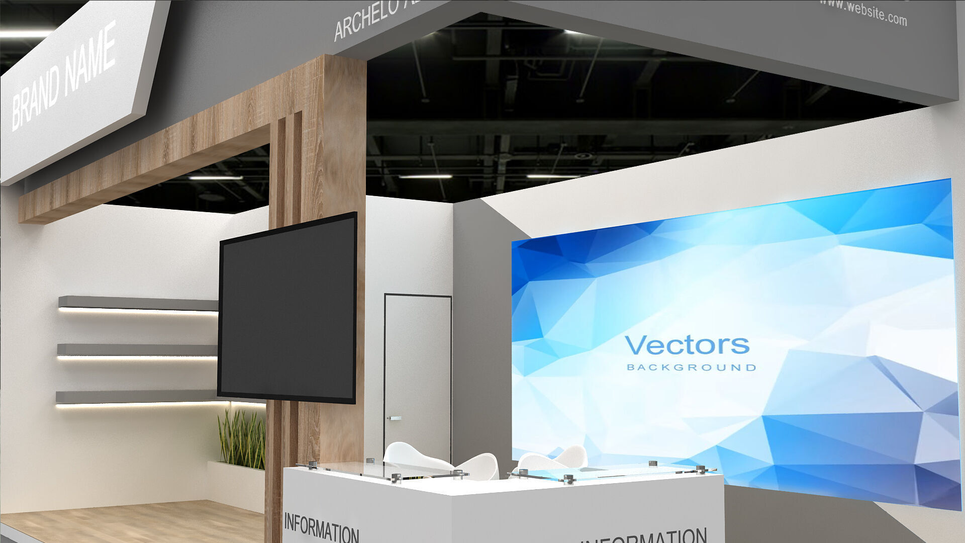 3d exhibition stand 3D model_3
