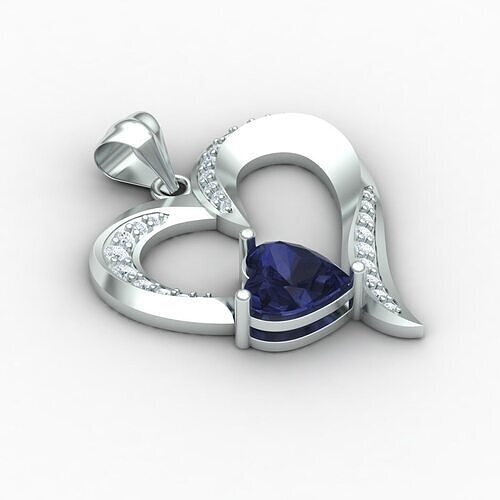 Heart pendant 03 3D print model