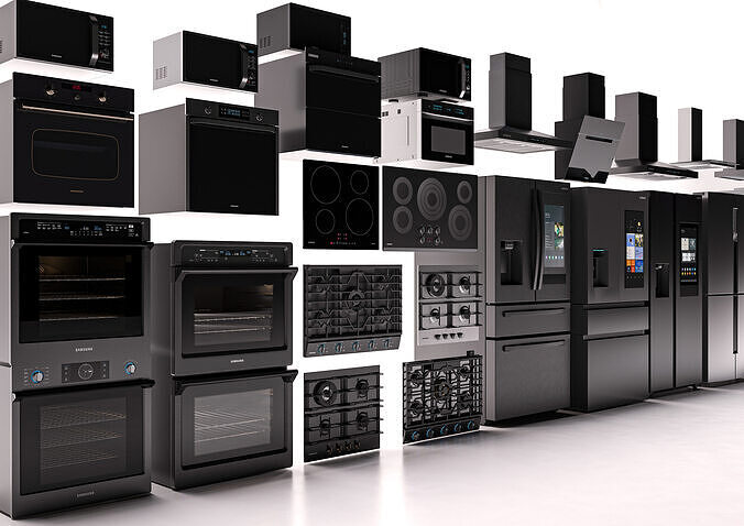 Samsung Kitchen Appliances 3D Model Collection  3D model