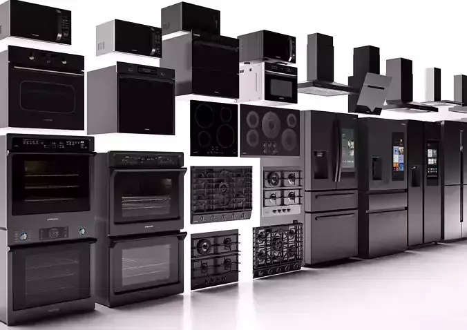 Samsung Kitchen Appliances 3D Model Collection 