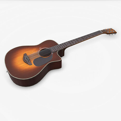 Old Guitar Low-poly PBR Low-poly 3D model
