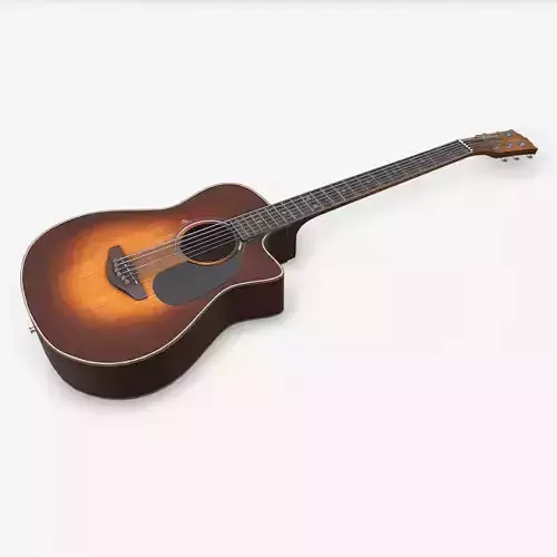 Old Guitar Low-poly PBR Low-poly 3D model