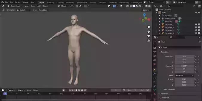 Realistic Short Male Character