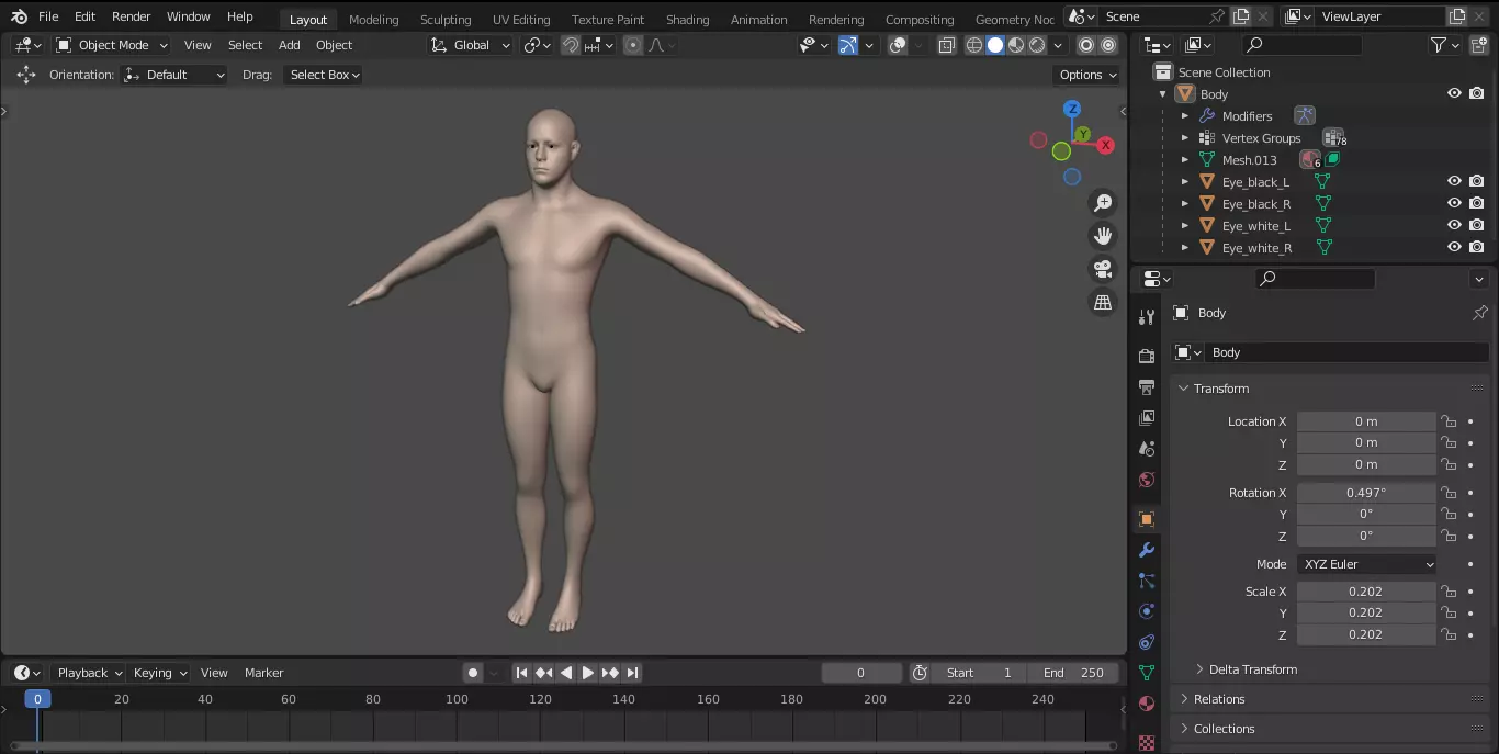 Realistic Short Male Character 3D model_0