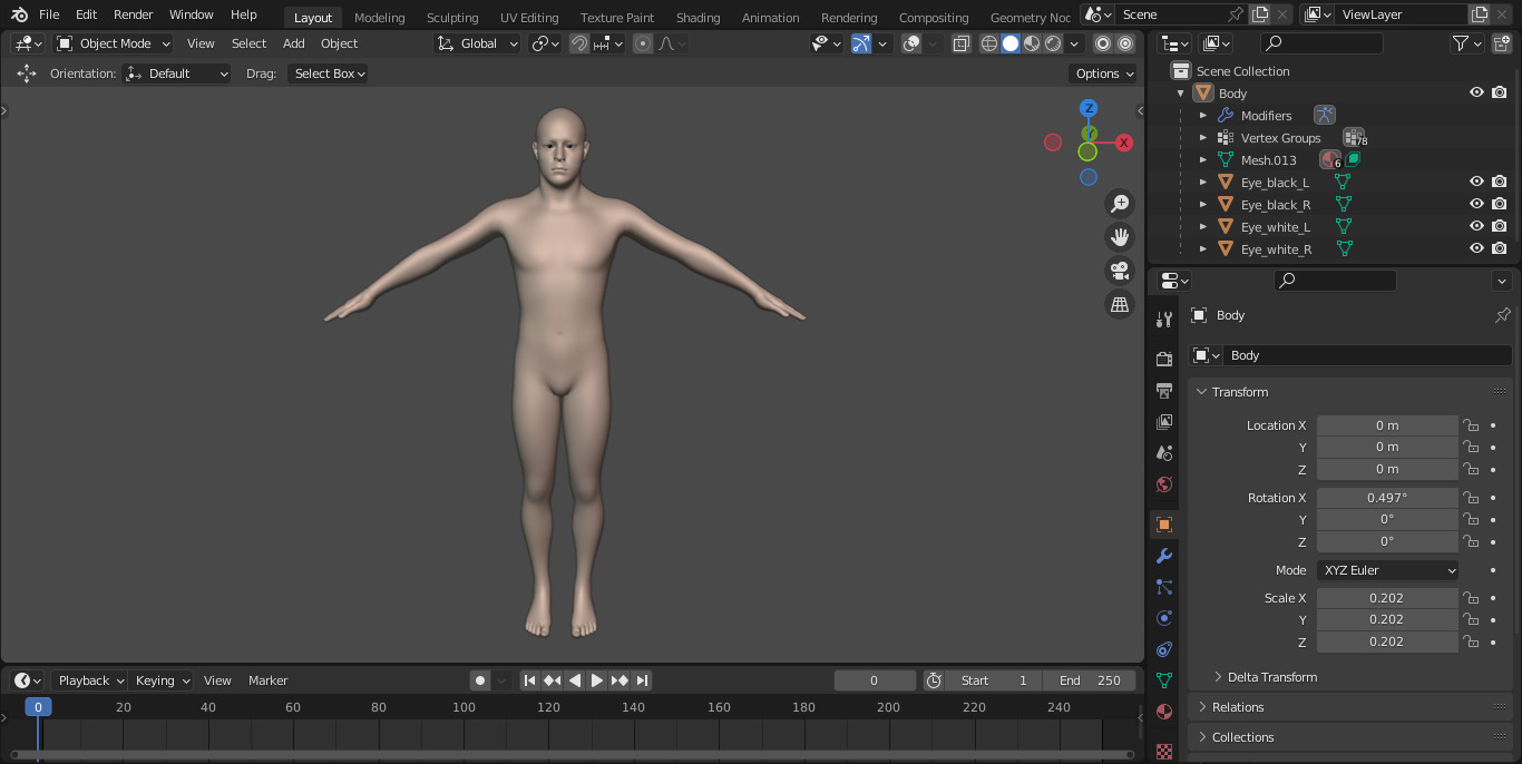 Realistic Short Male Character 3D model_1