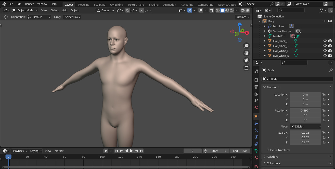 Realistic Short Male Character 3D model_3