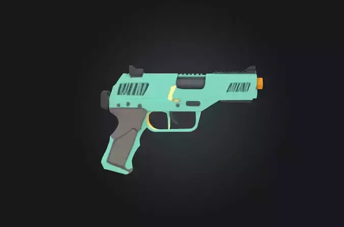 Stylized Pistol 3D Model