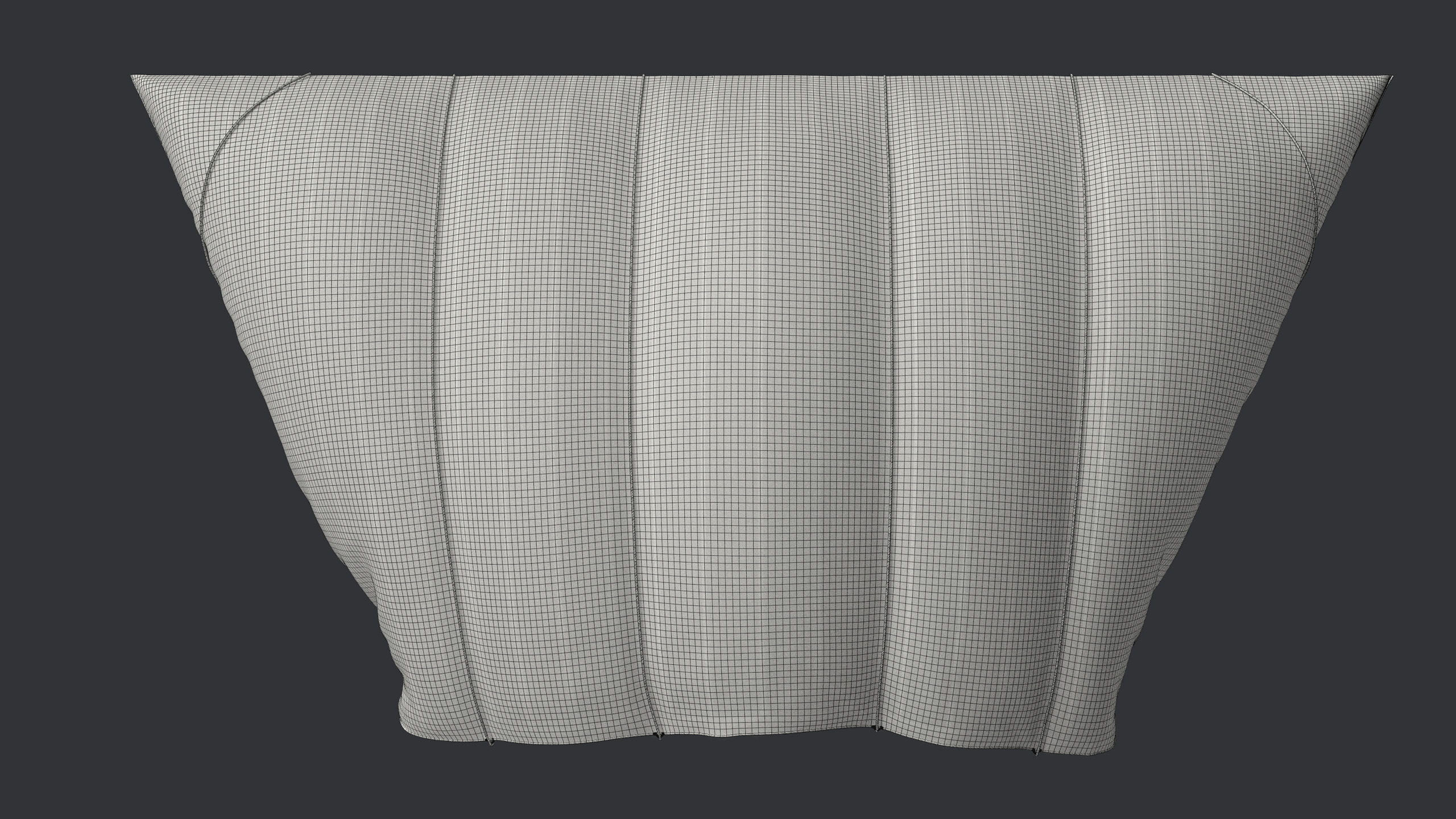 Sail with Rigging Ropes Low-poly 3D model_10