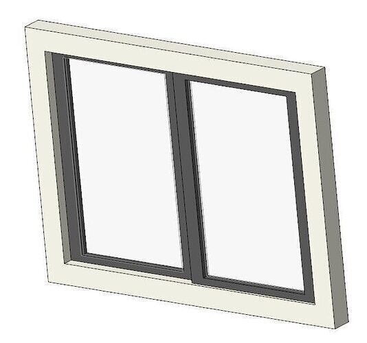 Aluminium Sliding Window 3D model