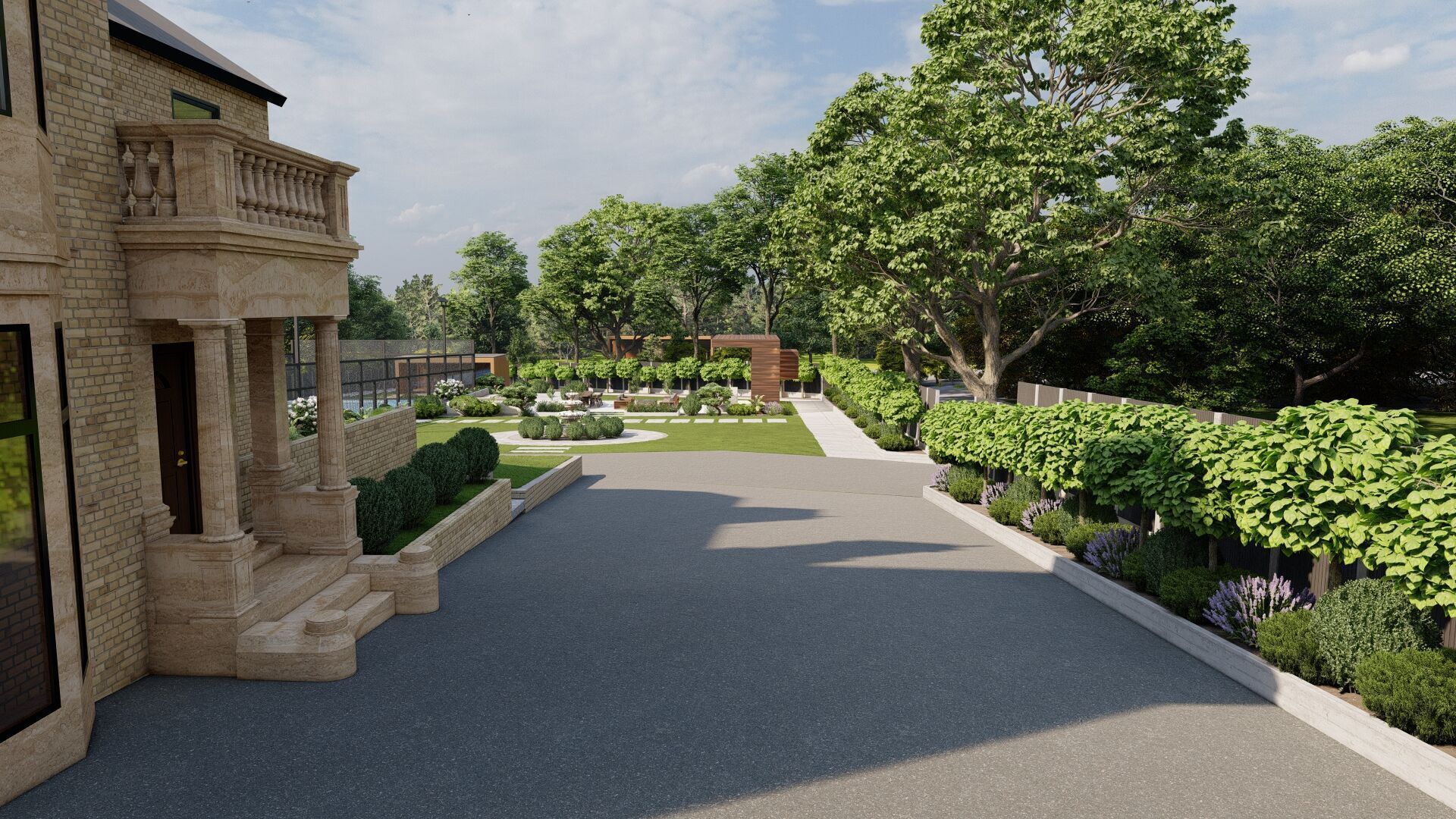 Garden Landscape 3D Model - SketchUp and Lumion Scene 3D model 3D model_11