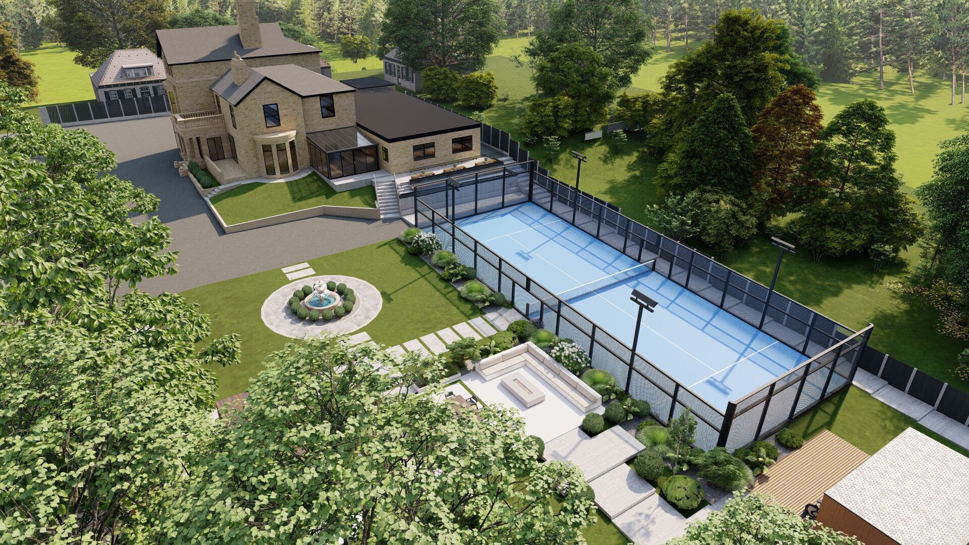 Garden Landscape 3D Model - SketchUp and Lumion Scene 3D model 3D model_5