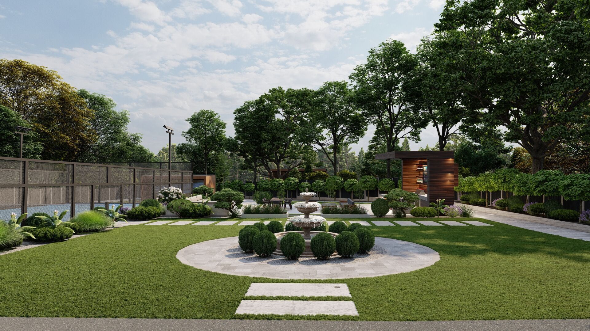 Garden Landscape 3D Model - SketchUp and Lumion Scene 3D model 3D model_2