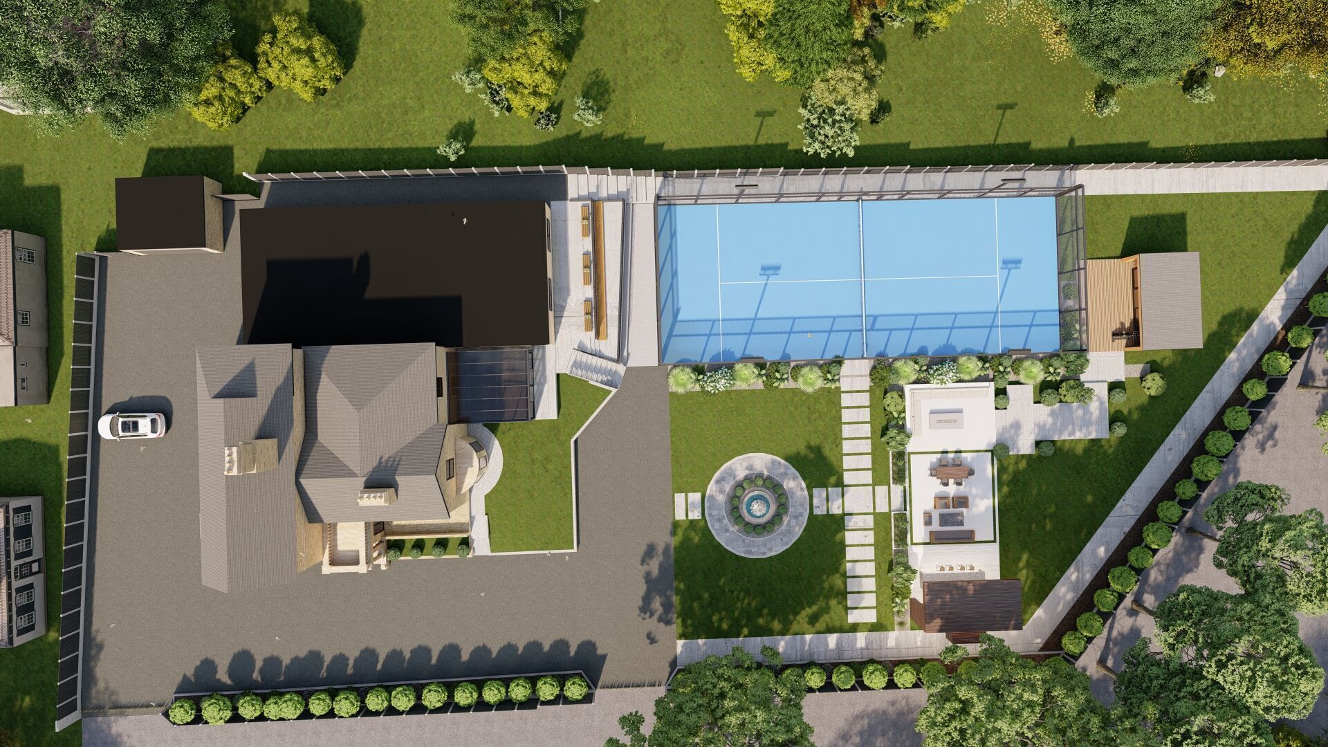 Garden Landscape 3D Model - SketchUp and Lumion Scene 3D model 3D model_1