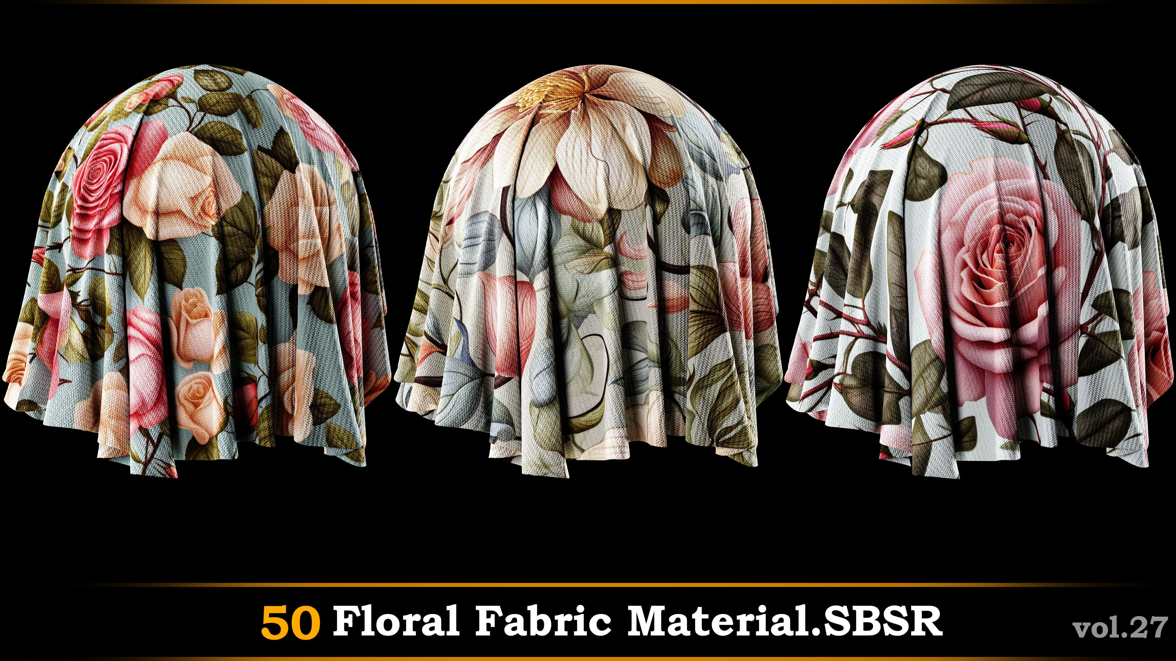 A pack of 50 Floral Fabric Material-SBSR Texture_6