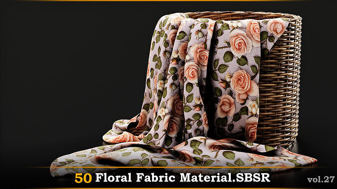 A pack of 50 Floral Fabric Material-SBSR Texture