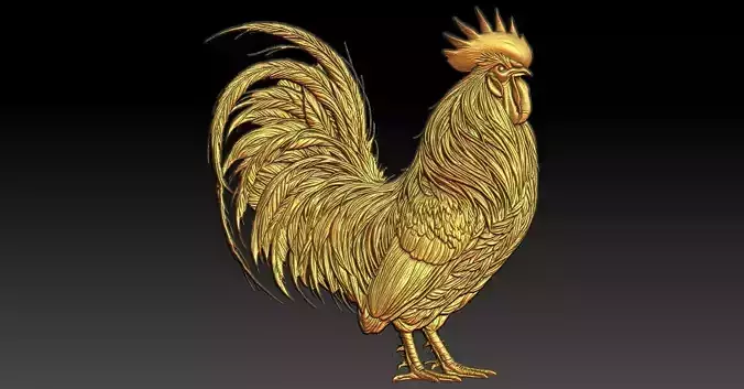 2 rooster CNC Relief Model