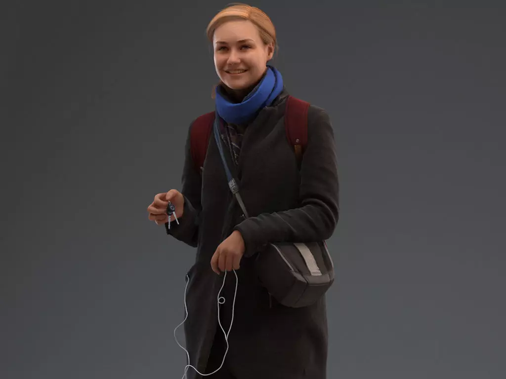 00003Rahel0012 Walking Pre Posed 3D Model 3D model