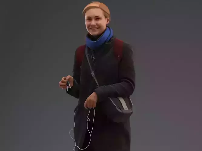  00003Rahel0012 Walking Pre Posed 3D Model