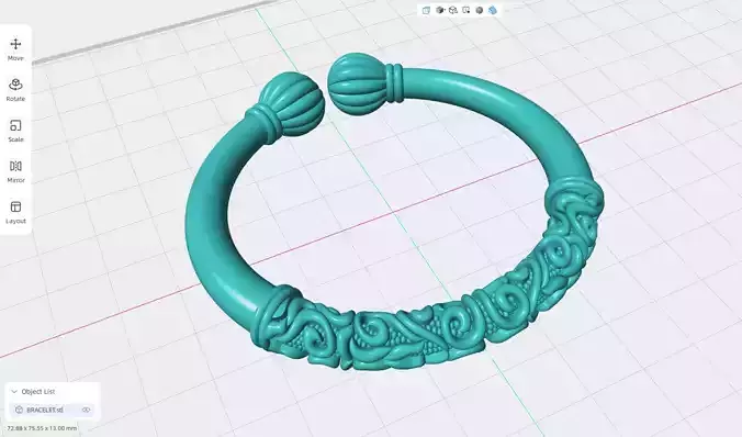  Cloud pattern bracelet