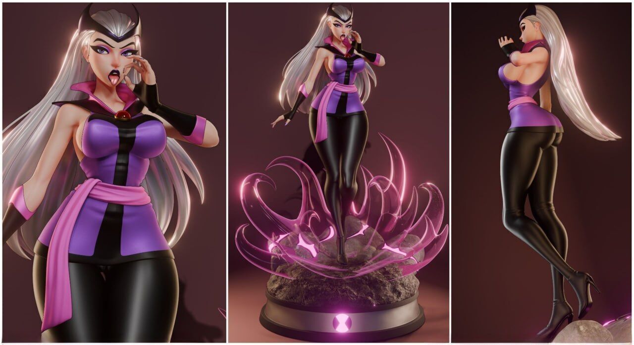 Charmcaster  Dark Sorceress NSFW Fan Art STL 3D print model_23