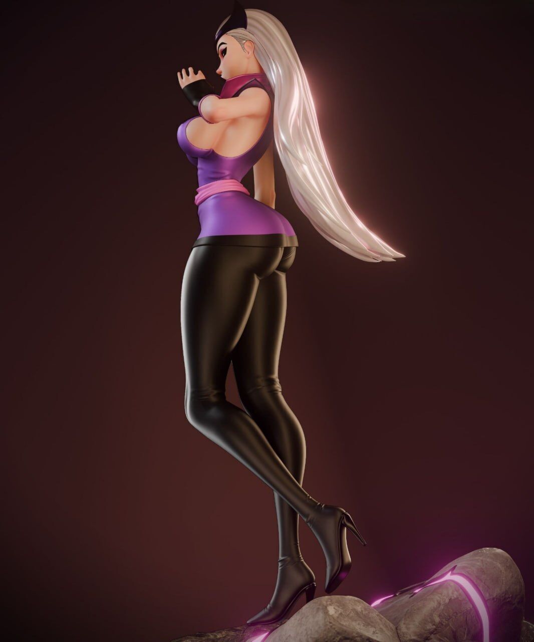 Charmcaster  Dark Sorceress NSFW Fan Art STL 3D print model_4