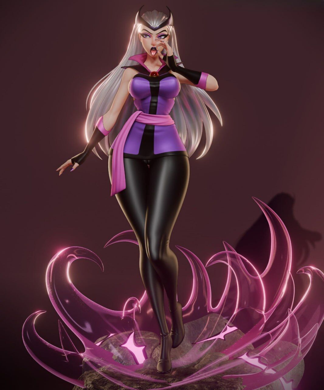 Charmcaster  Dark Sorceress NSFW Fan Art STL 3D print model_1