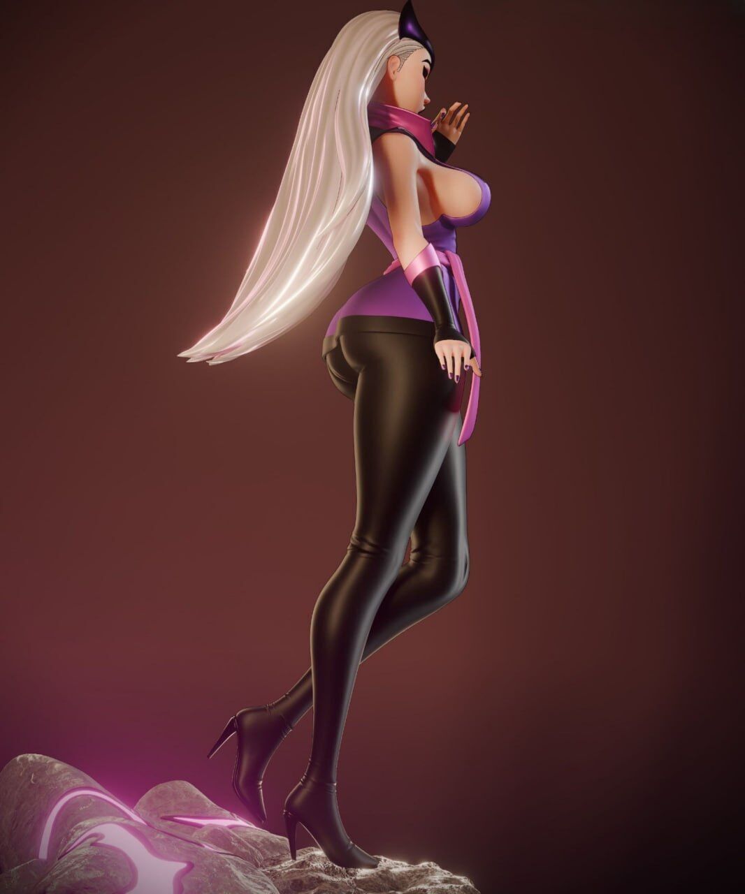 Charmcaster  Dark Sorceress NSFW Fan Art STL 3D print model_3