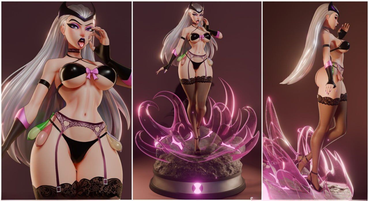 Charmcaster  Dark Sorceress NSFW Fan Art STL 3D print model_24