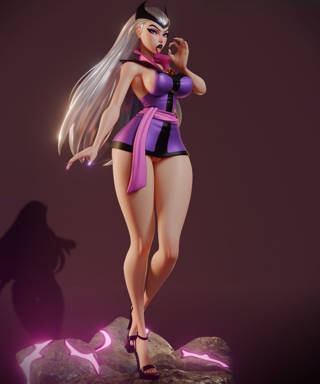 Charmcaster  Dark Sorceress NSFW Fan Art STL 3D print model_7