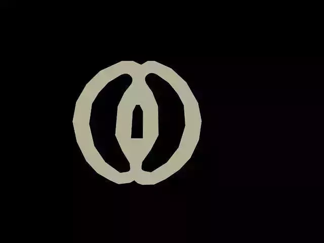 tsuba letter o Free low-poly 3D model