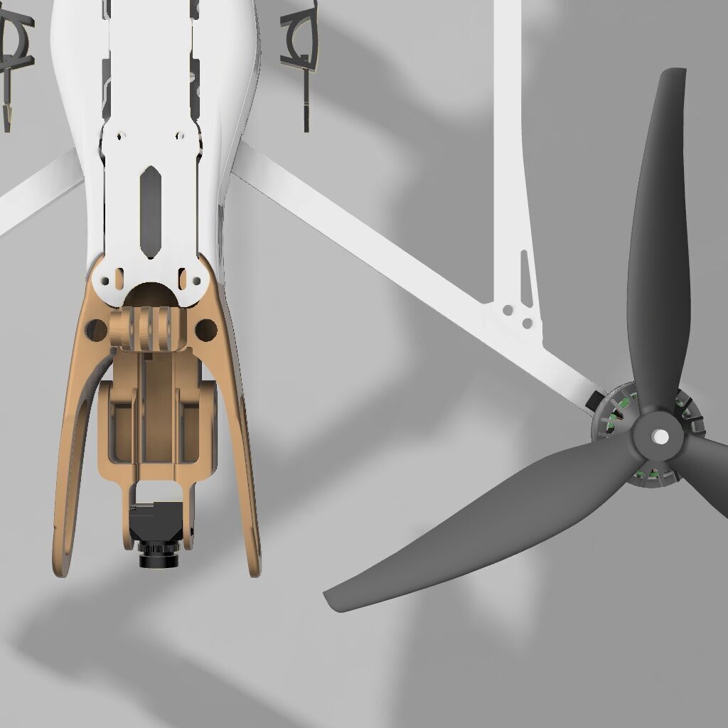 ARTAIR FPV HEADUNIT FIXED CAMERA MOUNT 19MM 3D print model_2