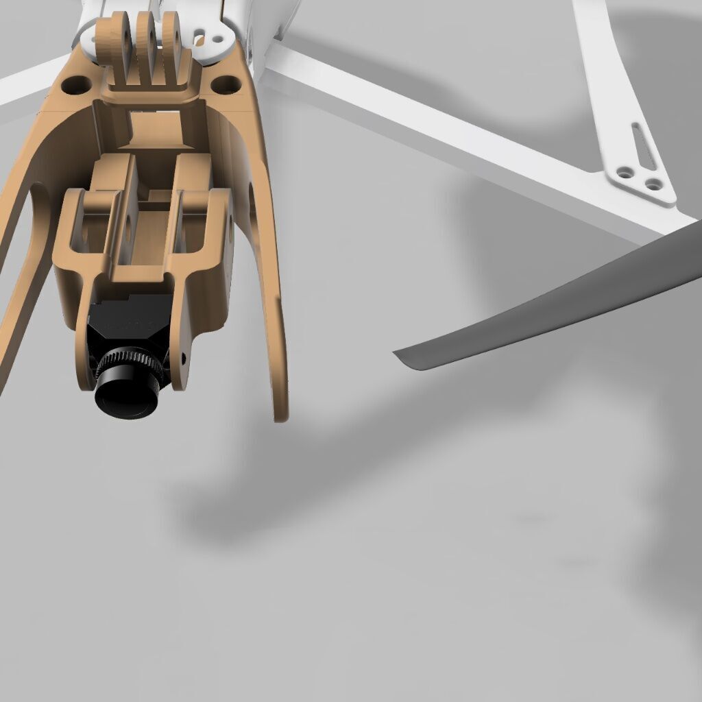 ARTAIR FPV HEADUNIT FIXED CAMERA MOUNT 19MM 3D print model_1