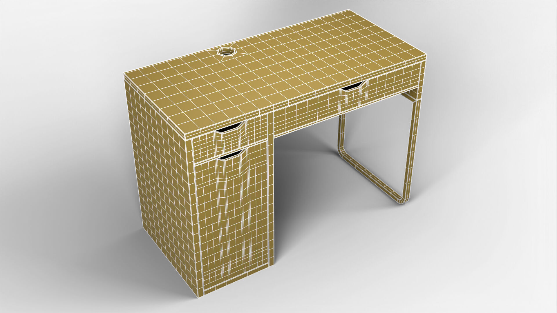 Study Desk 01 - Bamboo Wood 3D model_10