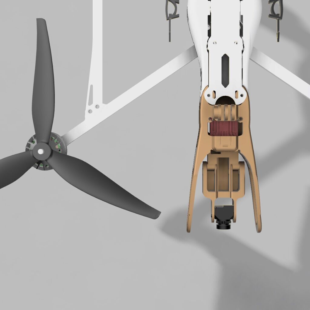 ARTAIR FPV HEADUNIT FIIXED CAMERA MOUNT 19MM WITH VTX MOUNT 3D print model_1