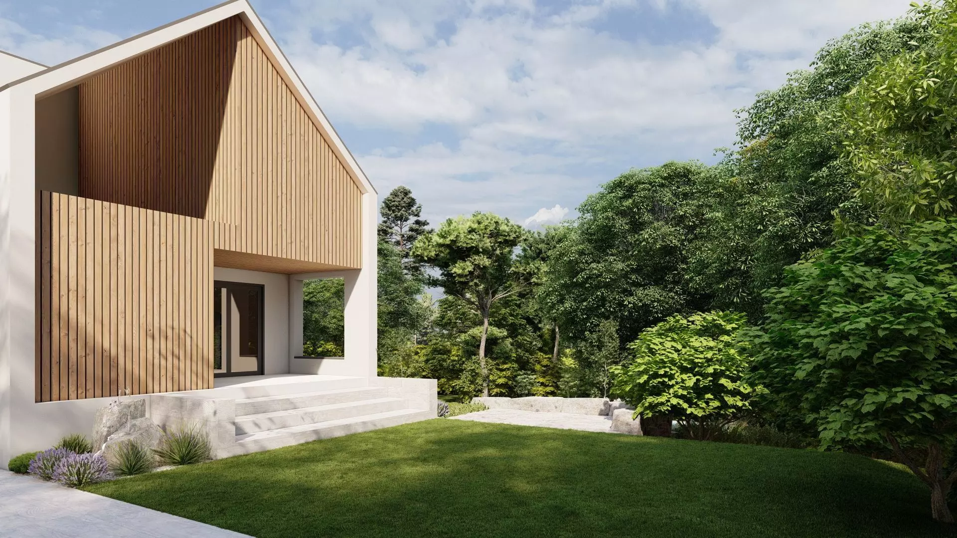 Garden Landscape 3D Model - SketchUp and Lumion Scene 3D model Free 3D model