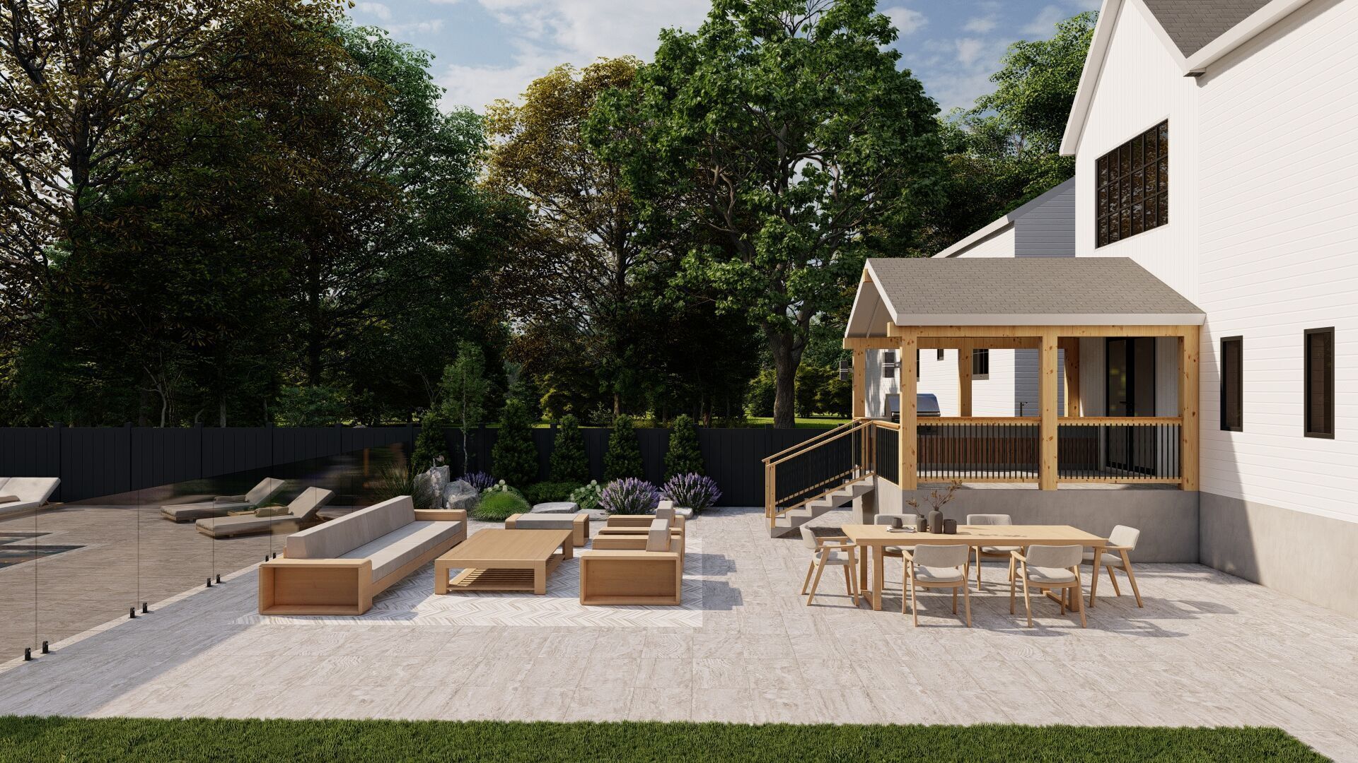 Garden Landscape 3D Model - SketchUp and Lumion Scene 3D model 3D model_4