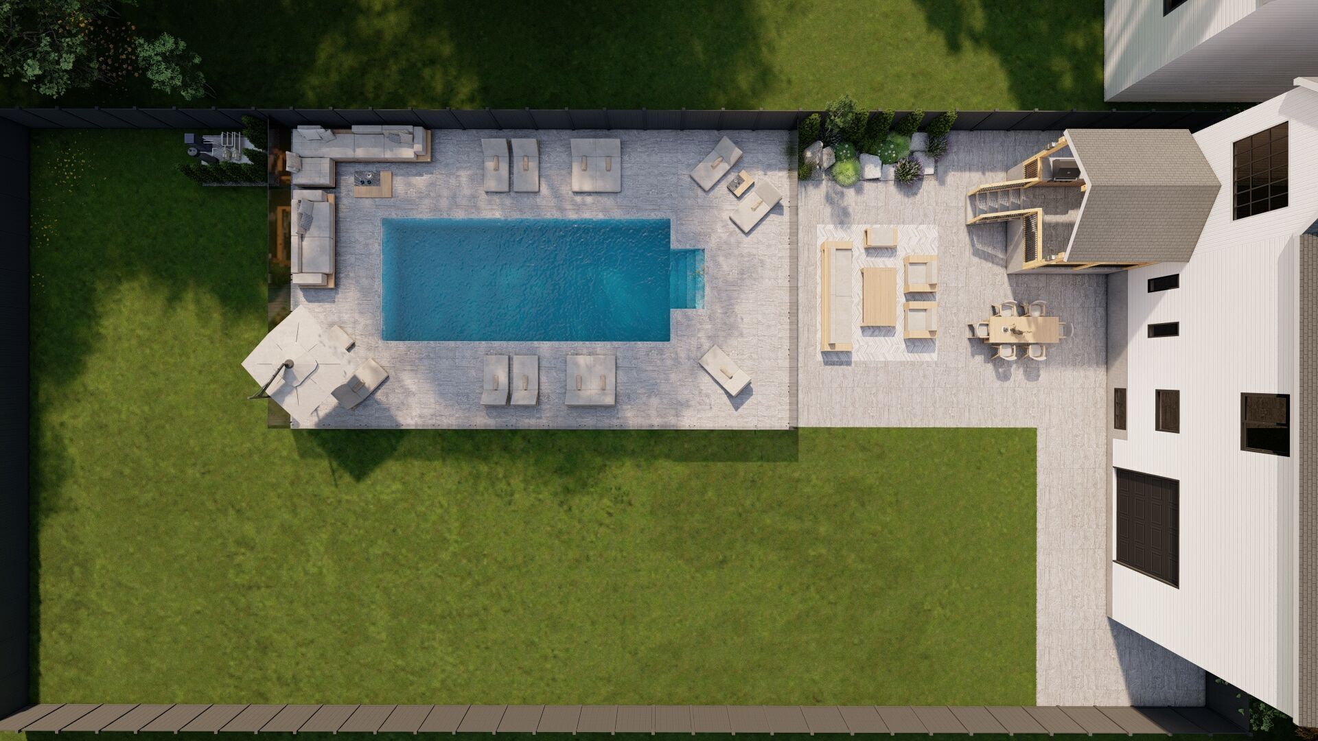 Garden Landscape 3D Model - SketchUp and Lumion Scene 3D model 3D model_2