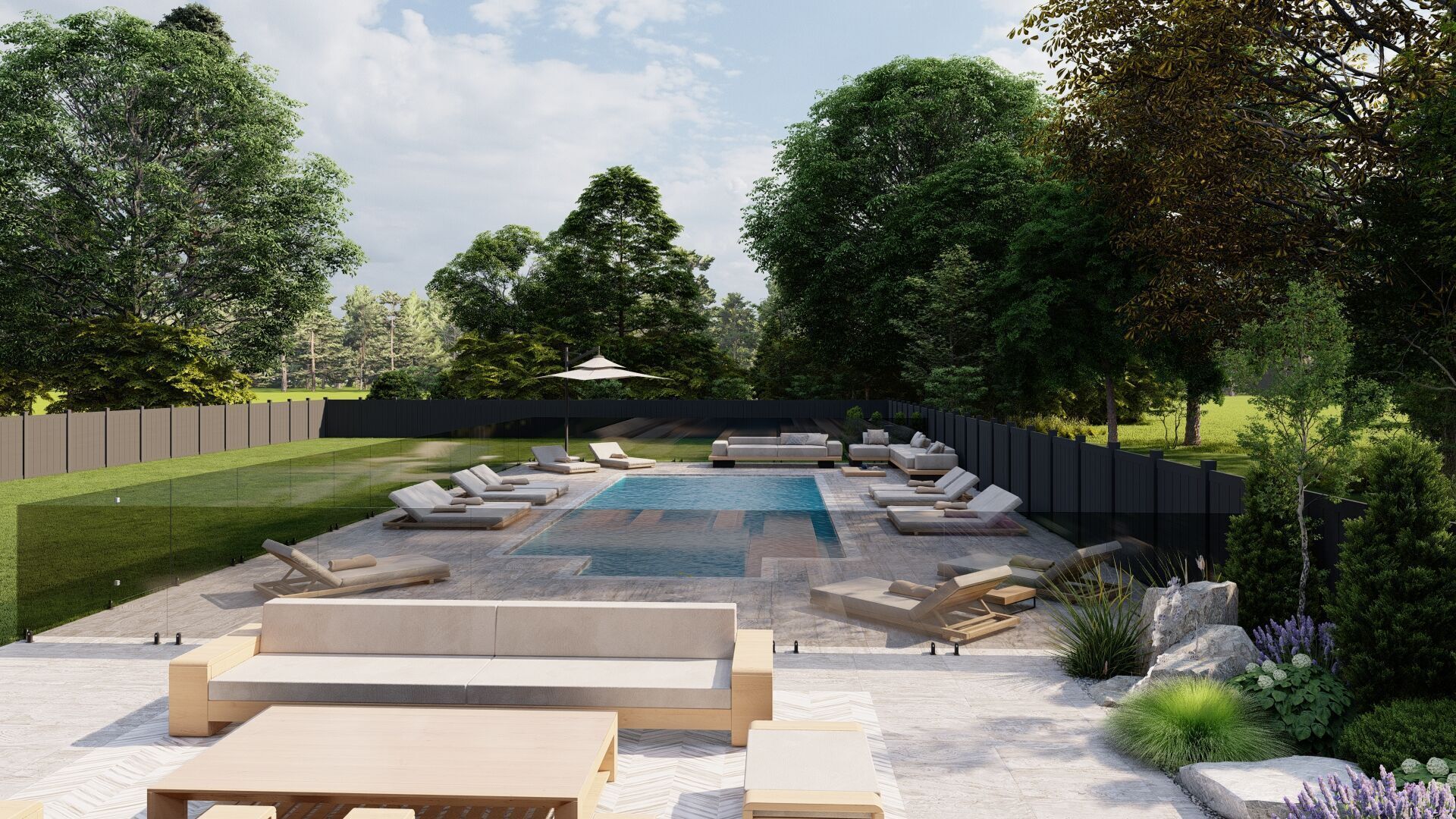 Garden Landscape 3D Model - SketchUp and Lumion Scene 3D model 3D model_5